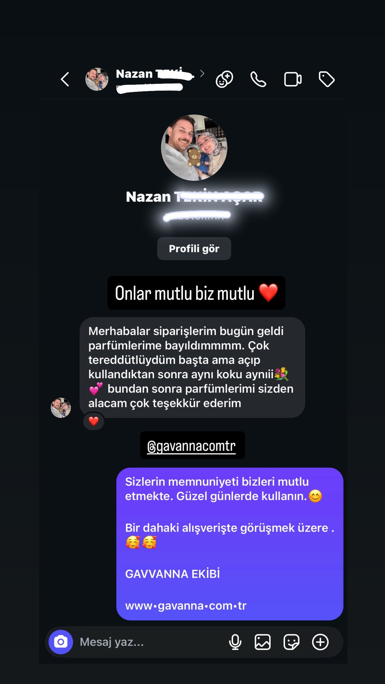 Müşteri fotoğrafı
